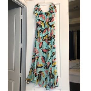 Express off the shoulder ruffle dress